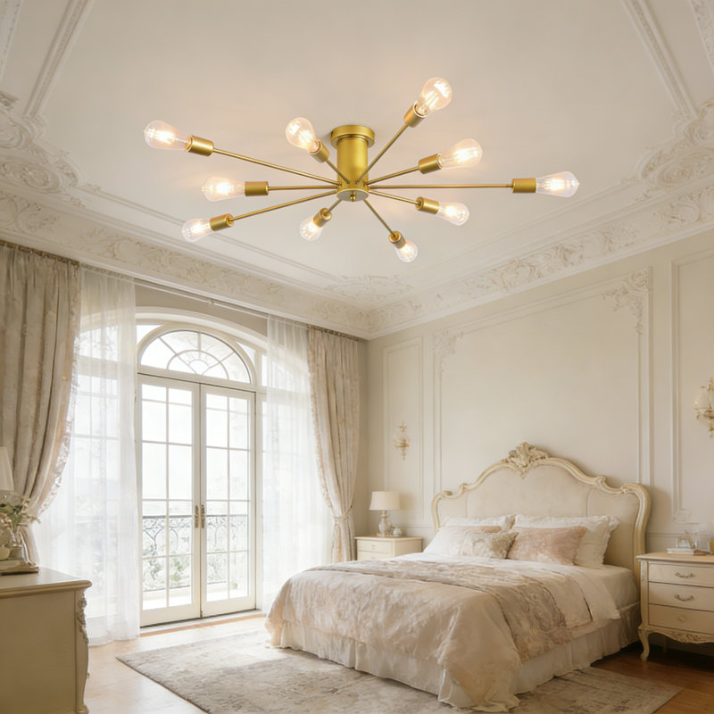 Orren Ellis Lorise 10 - Light Sputnik Sphere Chandelier & Reviews